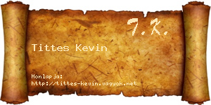 Tittes Kevin névjegykártya