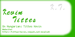 kevin tittes business card